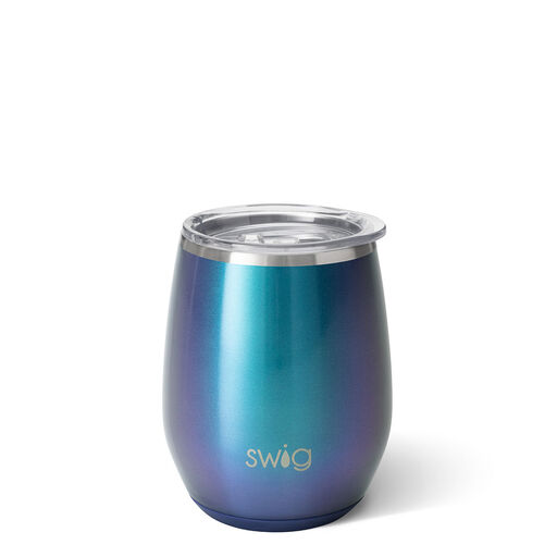 Swig Shimmer Mermazing Stainless Steel Stemless Wine Glass, 14 oz., 