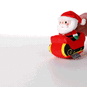Plush Zip-Along Toy of Santa in Sleigh  image number 2