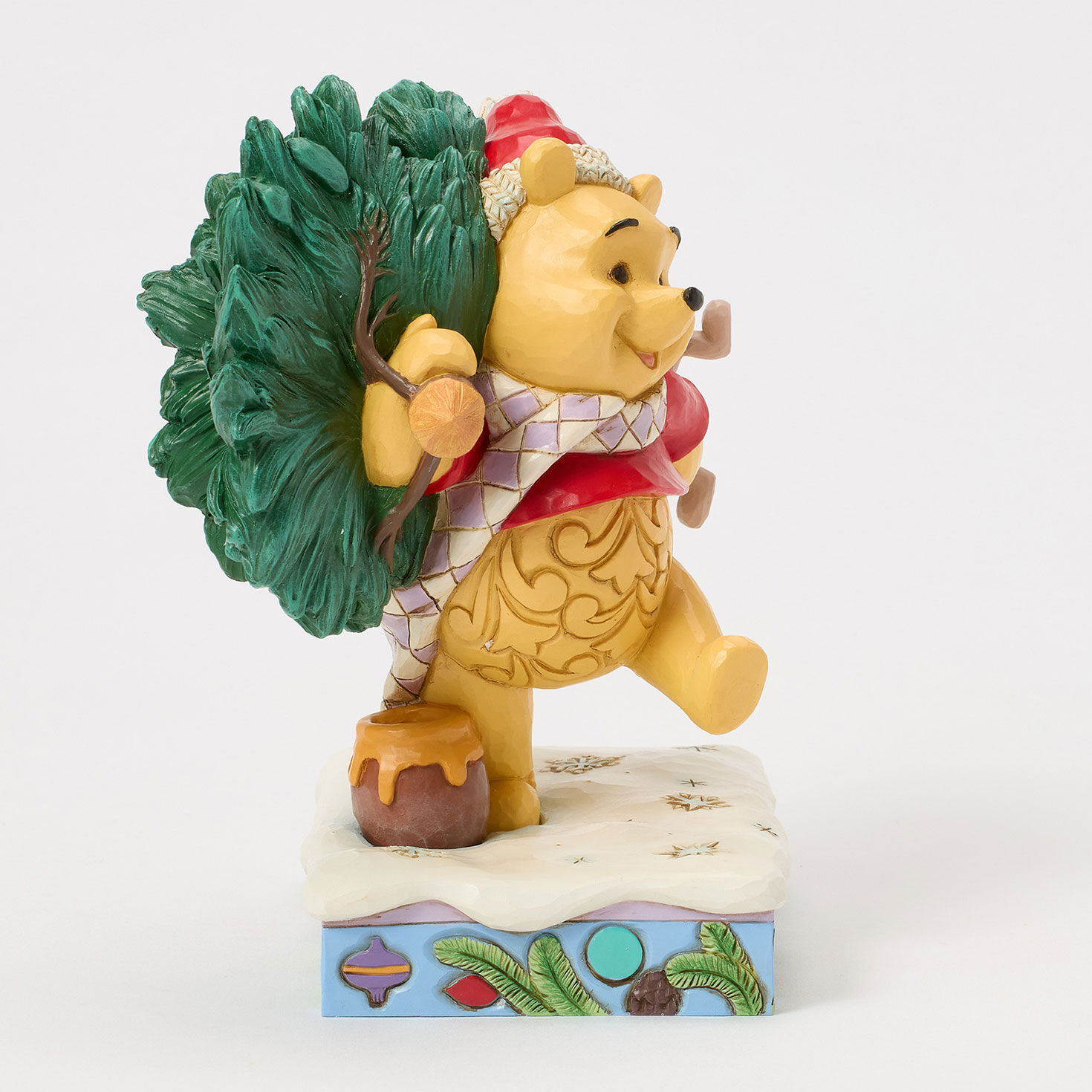 Jim Shore Pooh Carrying Christmas Tree Figurine side image number 6