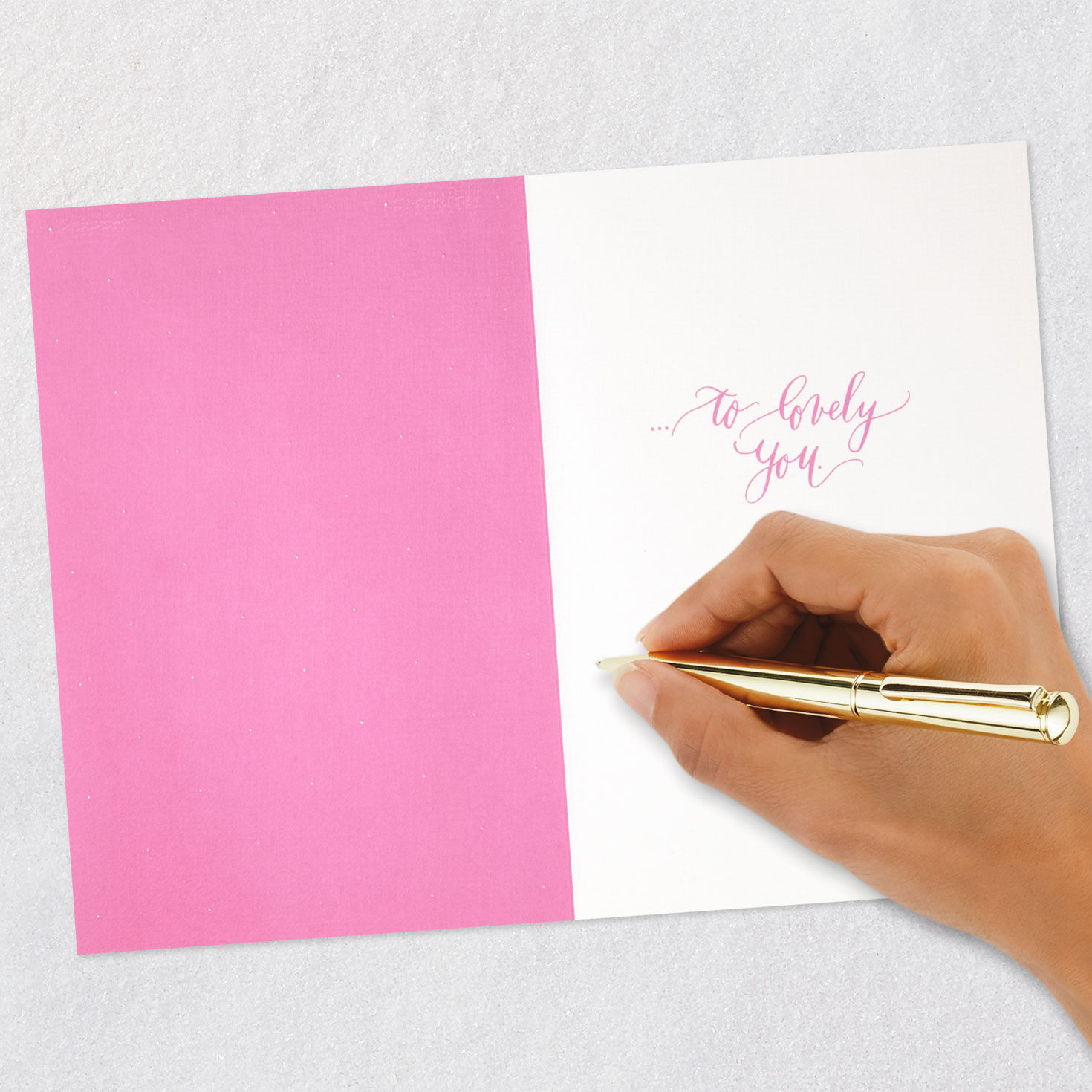 Pink Cake Topper Birthday Card Signing card image number 6