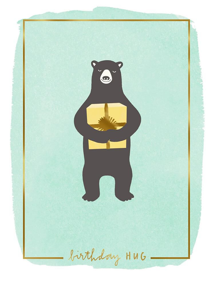 Bear Hug for You Birthday Card