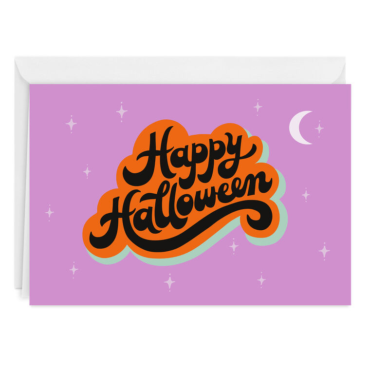 Retro Lettering Custom Halloween Card
