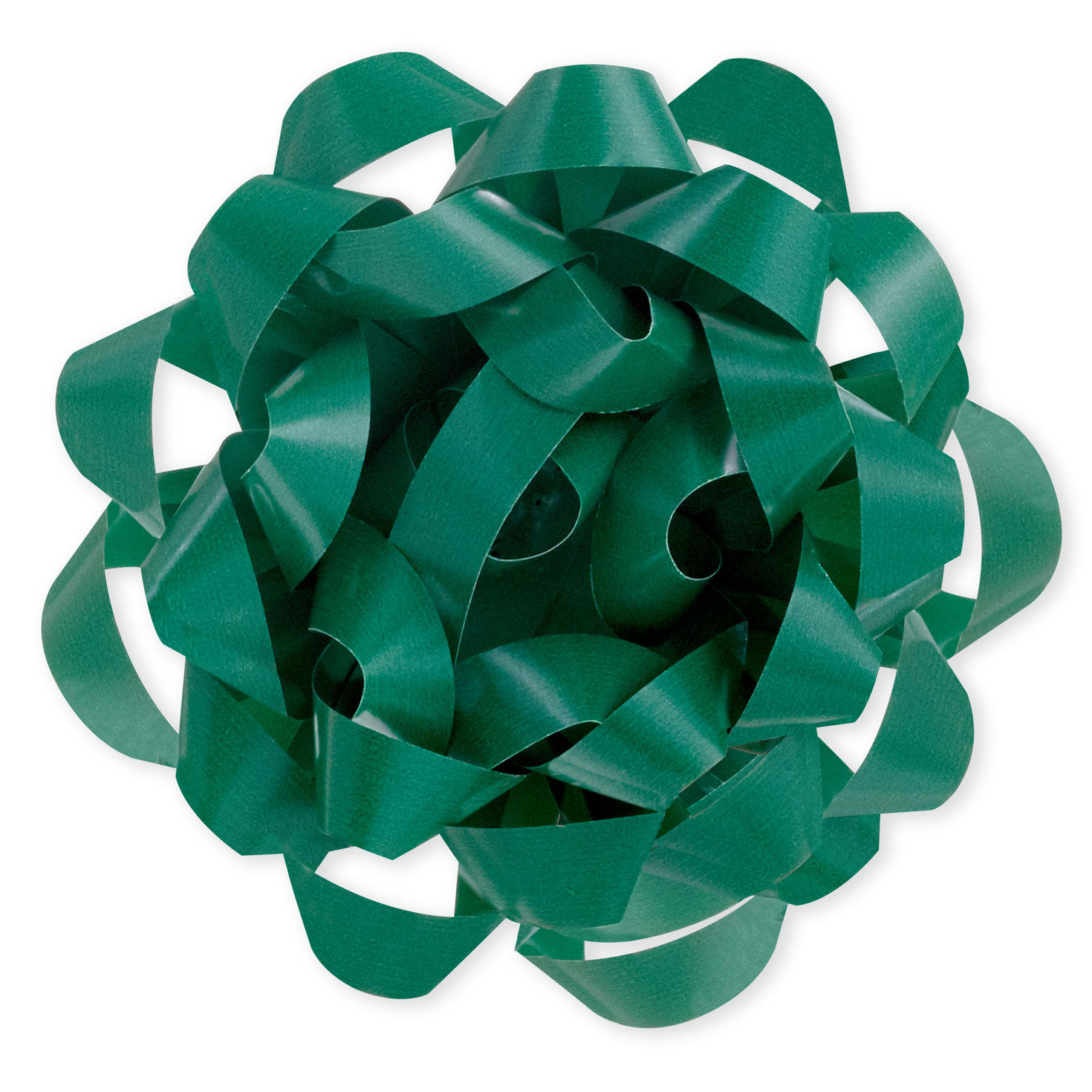 4.6" Green Paper Gift Bow