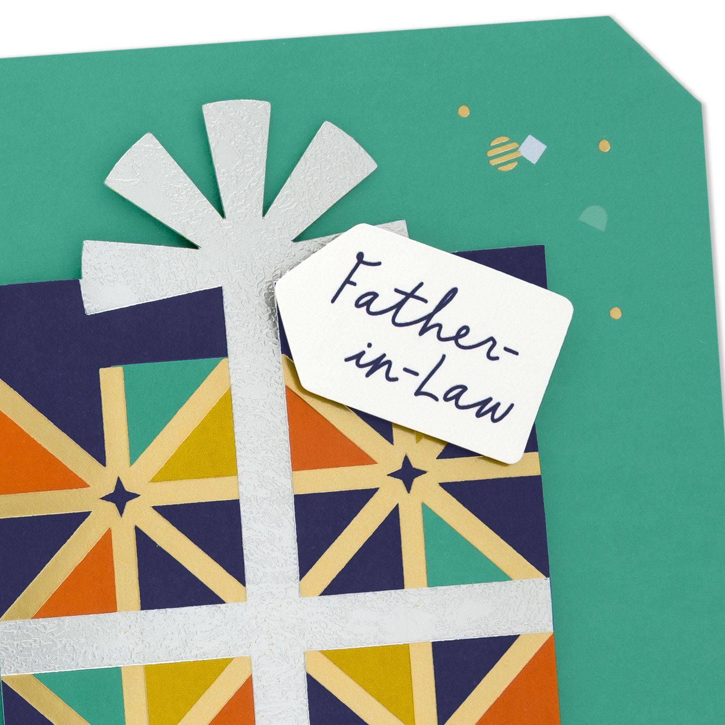 Wrapped Present Birthday Card for Father-in-Law Card Front Detail image number 4