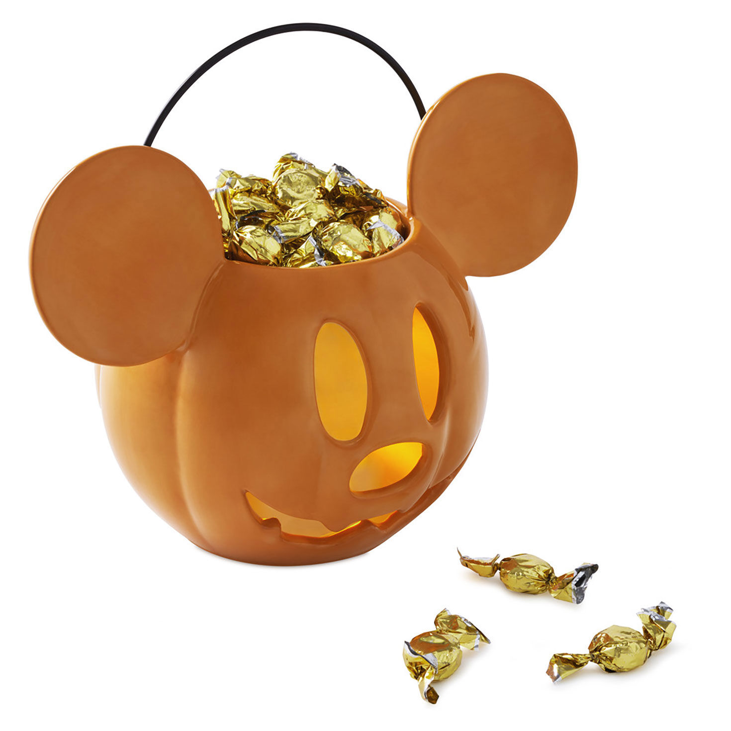 Disney Mickey Mouse Jack-o'-Lantern Candy Bowl With Light for only USD 49.99 | Hallmark