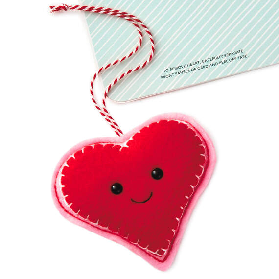 Love You Valentine's Day Card With Hangable Heart, , large image number 5