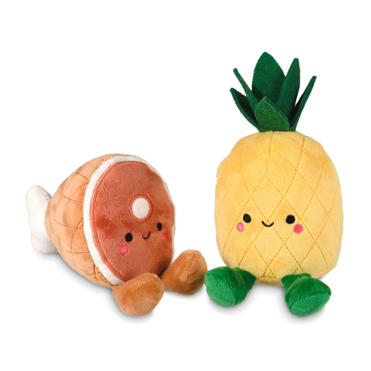 Better Together Ham and Pineapple Plush Pair, 7" Classic