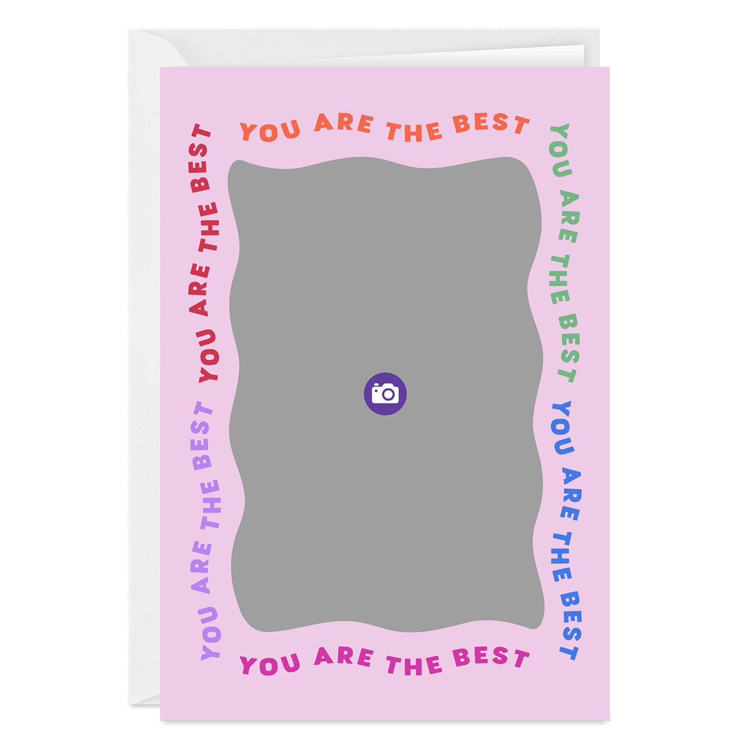 Personalized You&rsquo;re the Best Pink Frame Photo Card  image number 3
