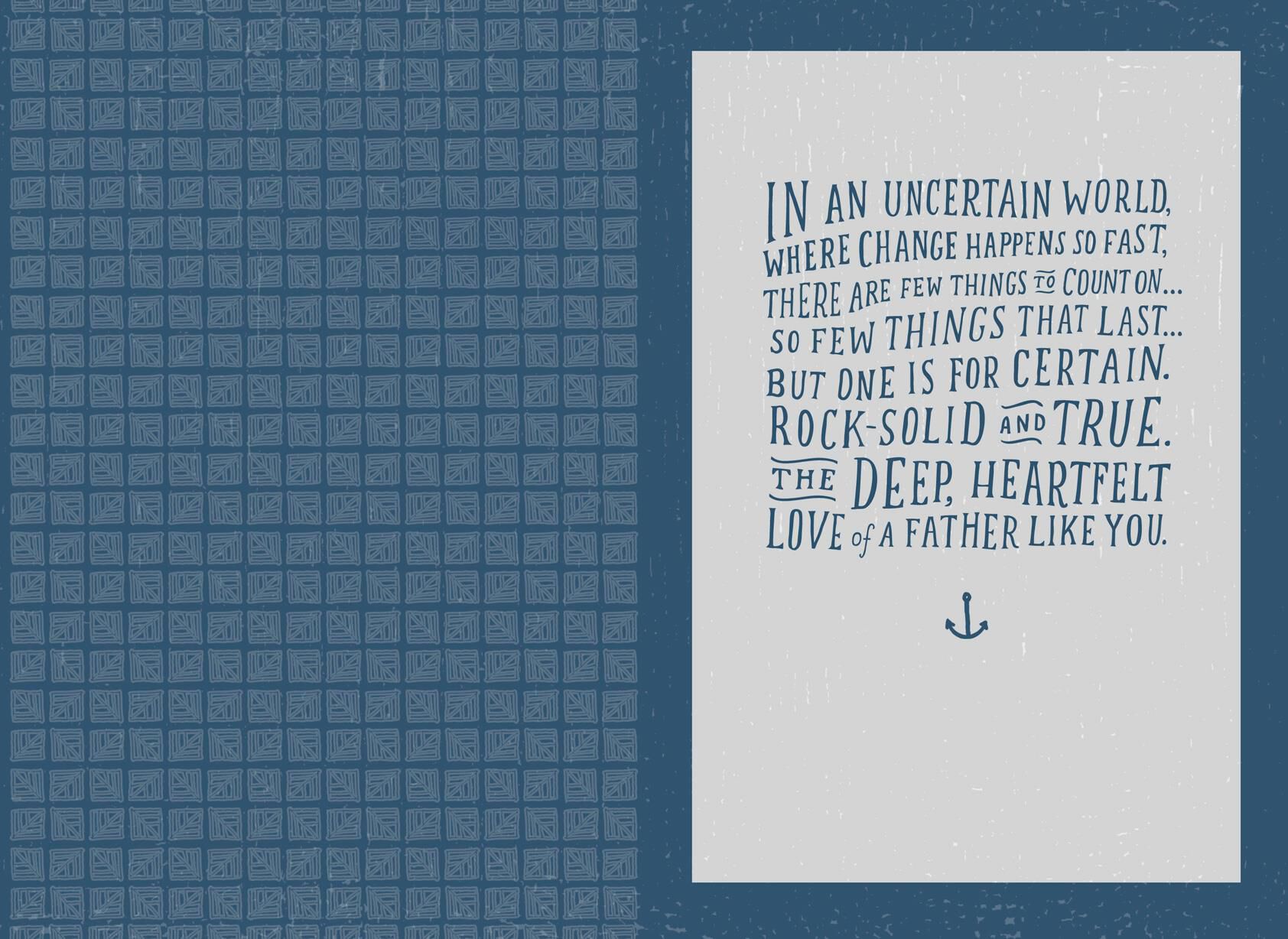 Blue Anchor Father's Day Card