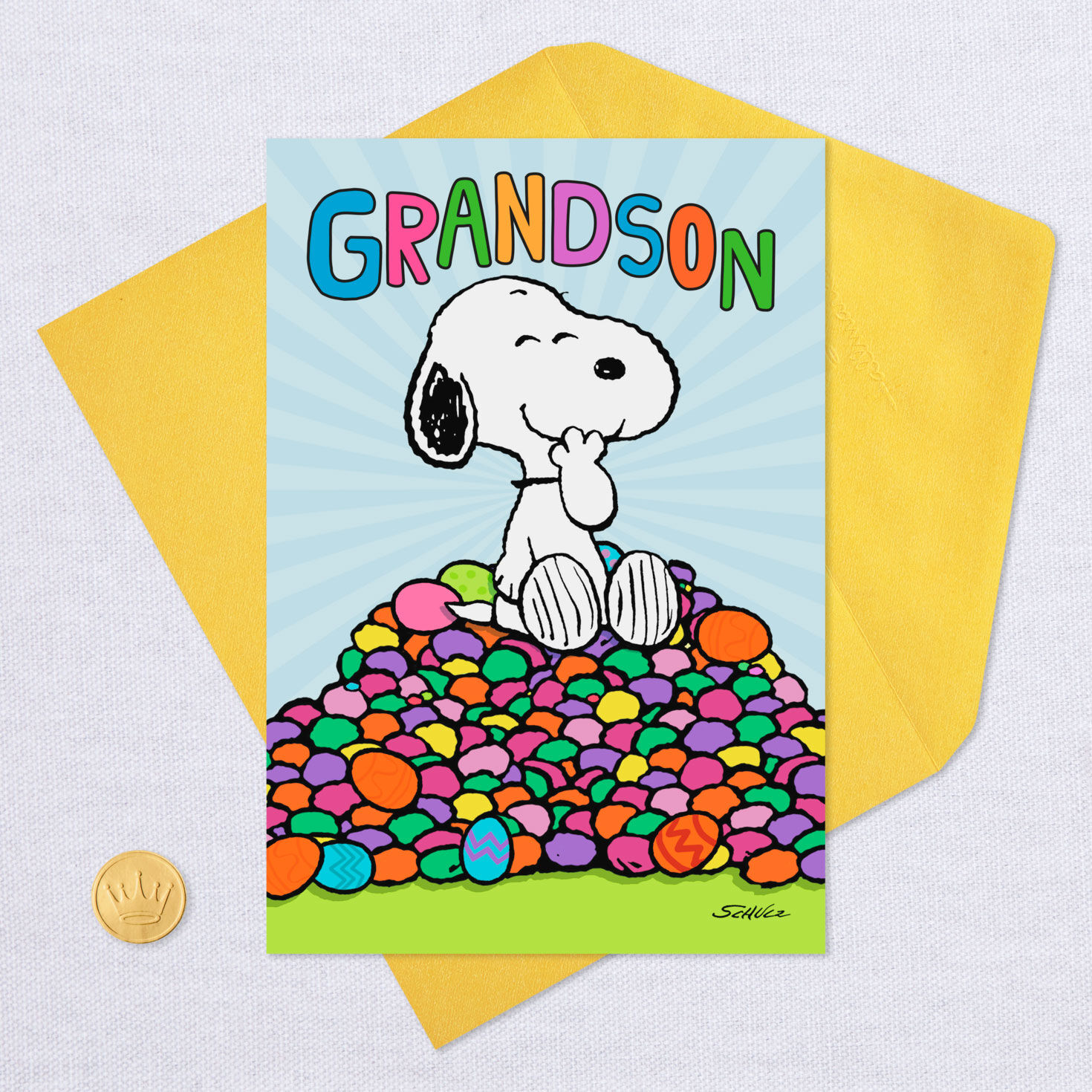 Peanuts&reg; Snoopy Sweet Stuff Easter Card For Grandson, , large image number 5
