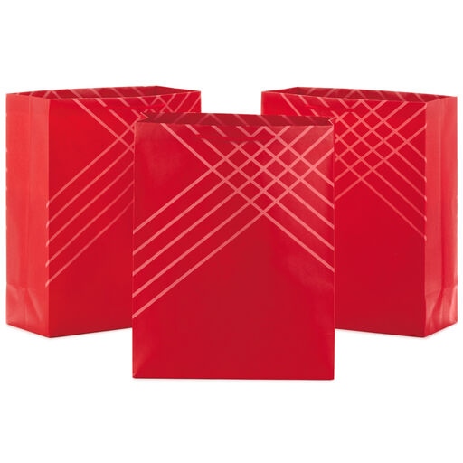 14.4" Red 3-Pack Gift Bags, 