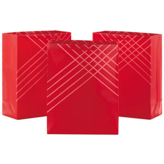 14.4" Red 3-Pack Gift Bags