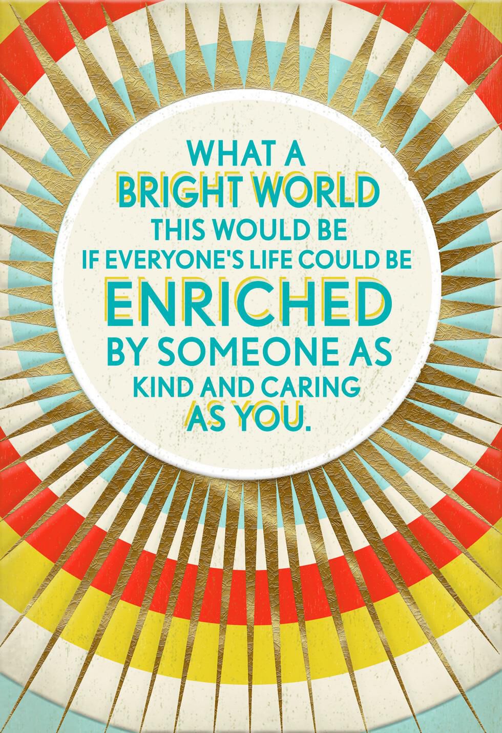 Bright World Thank You Card for School Staff