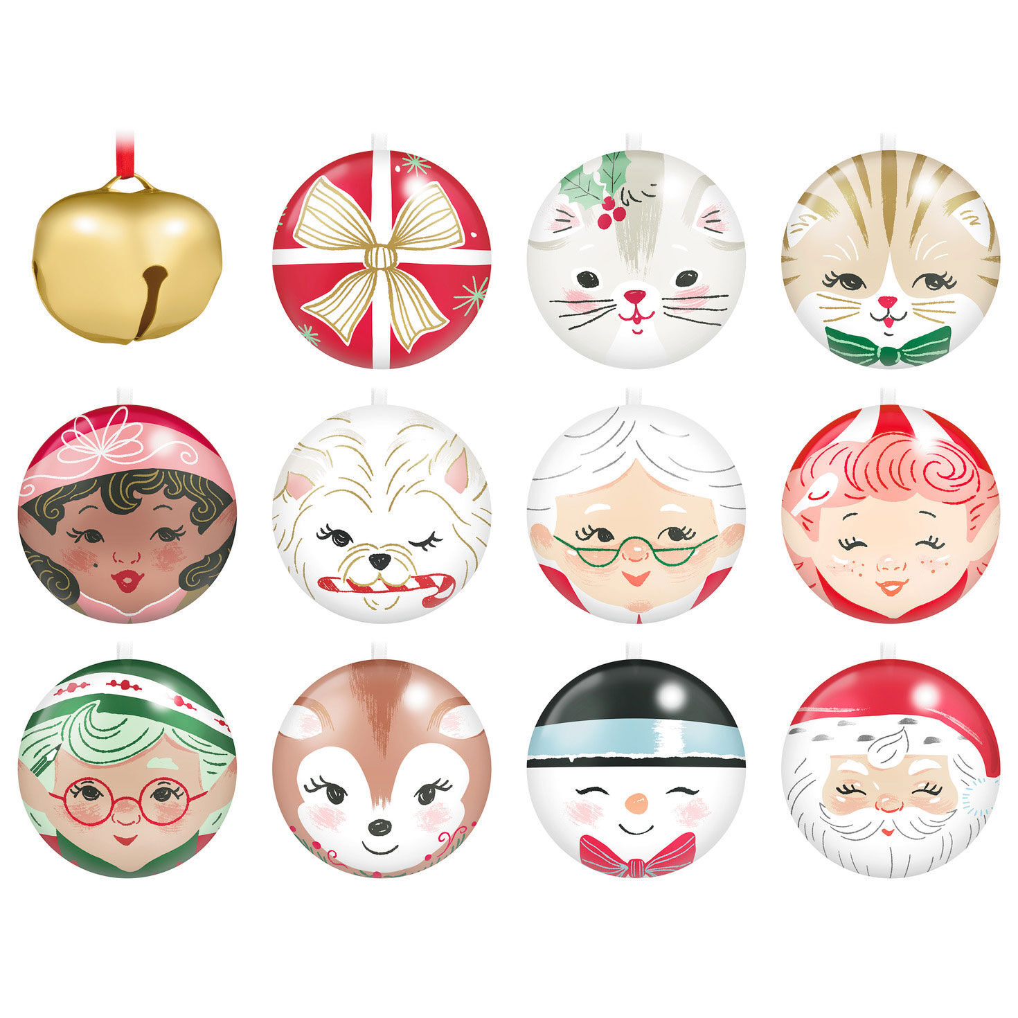 The North Pole's Countdown to Christmas Ornaments and Book Set