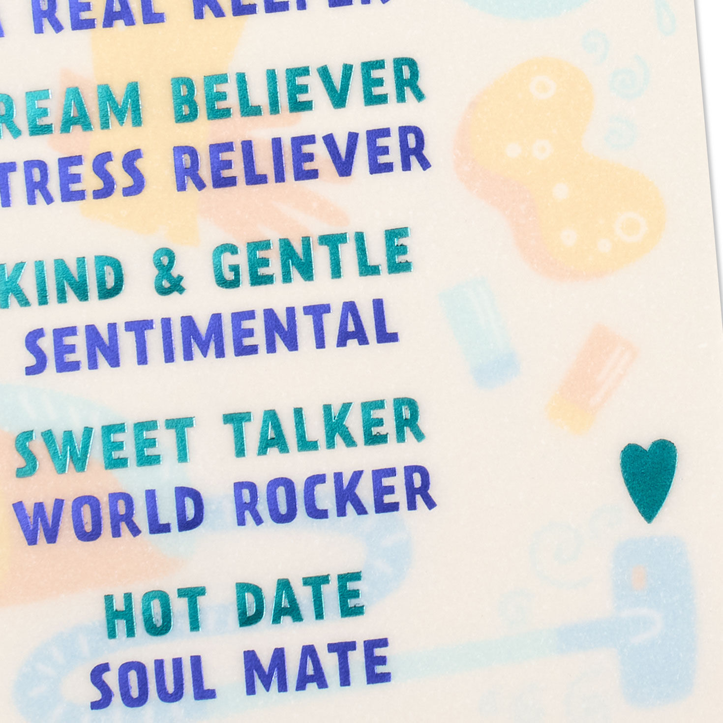 Chores and Food Icons Husband Birthday Card Card Front Detail image number 5