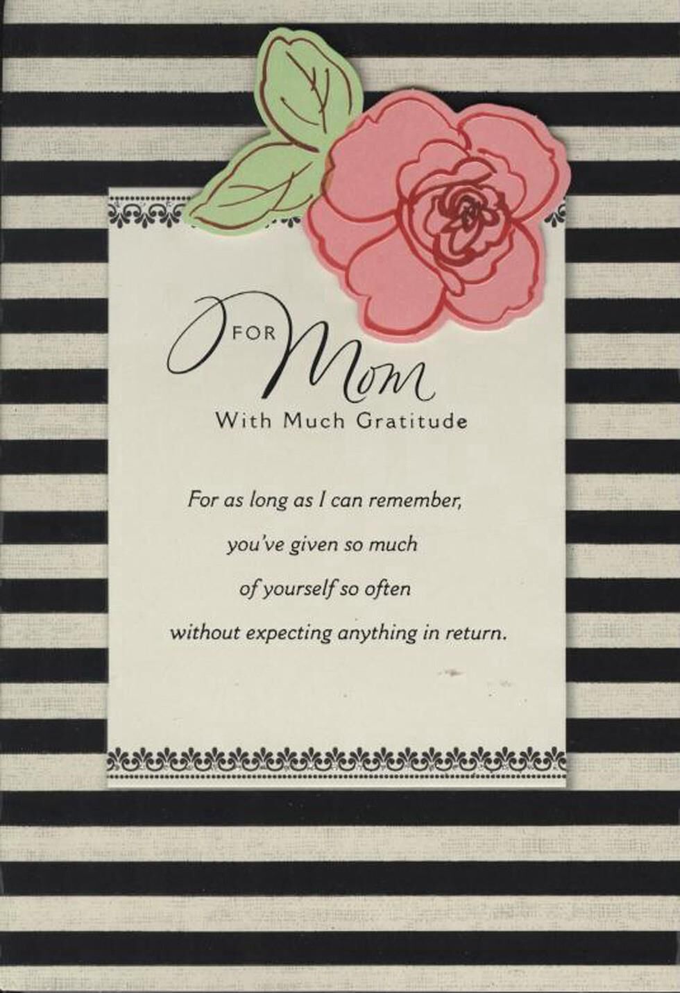 Much Gratitude for Mom Valentine's Day Card