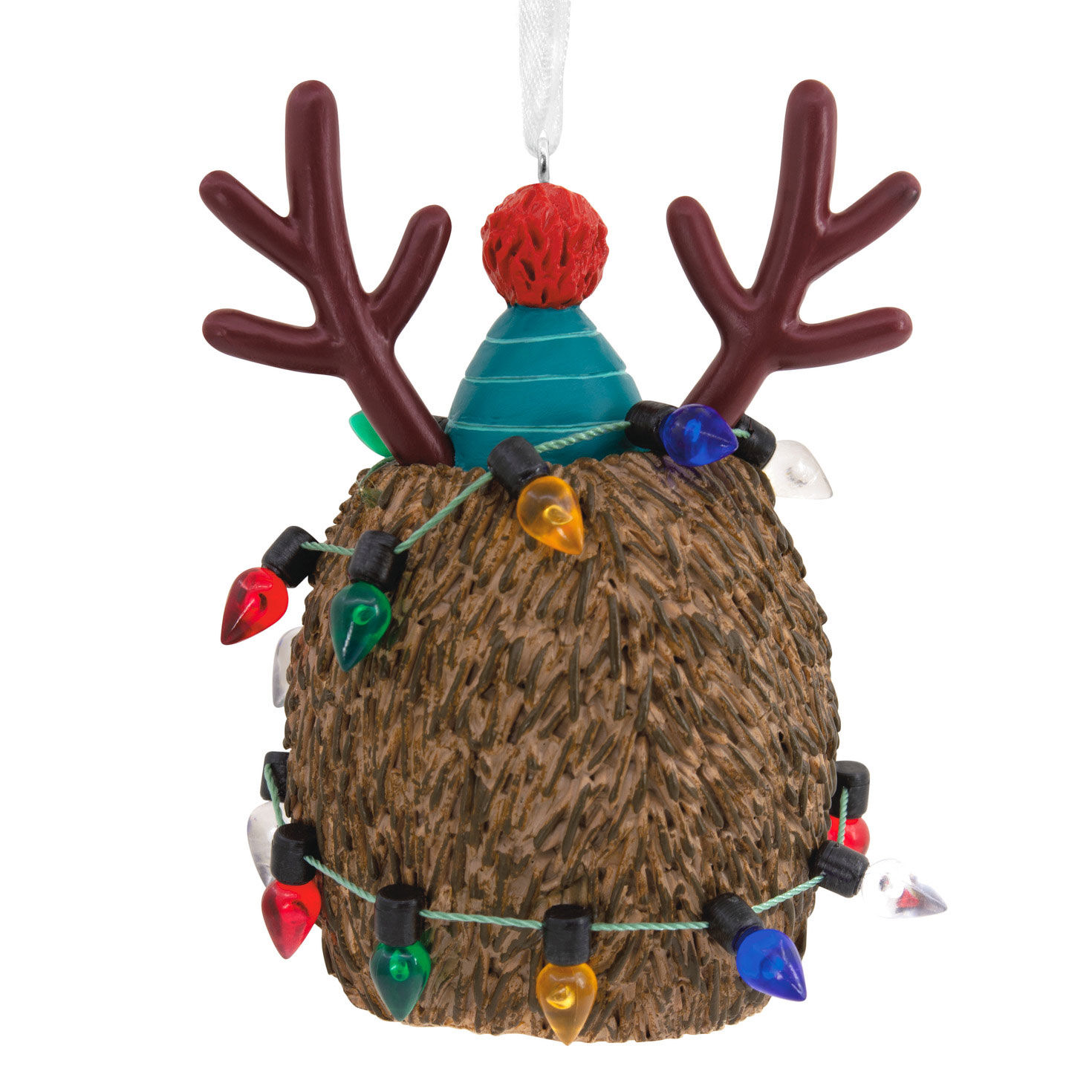 Festive Hedgehog Christmas Ornament Back image number 4