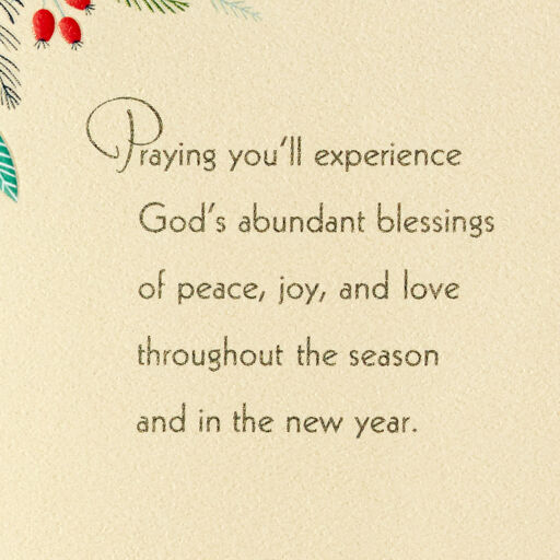 Thinking of You Religious Christmas Card for Sister, 