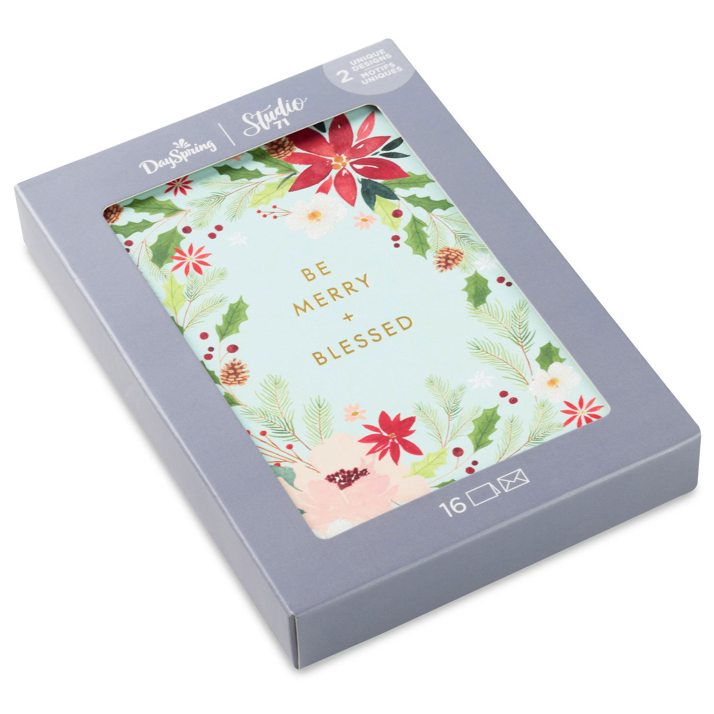 Soft Florals DaySpring Religious Christmas Cards package front image number 2