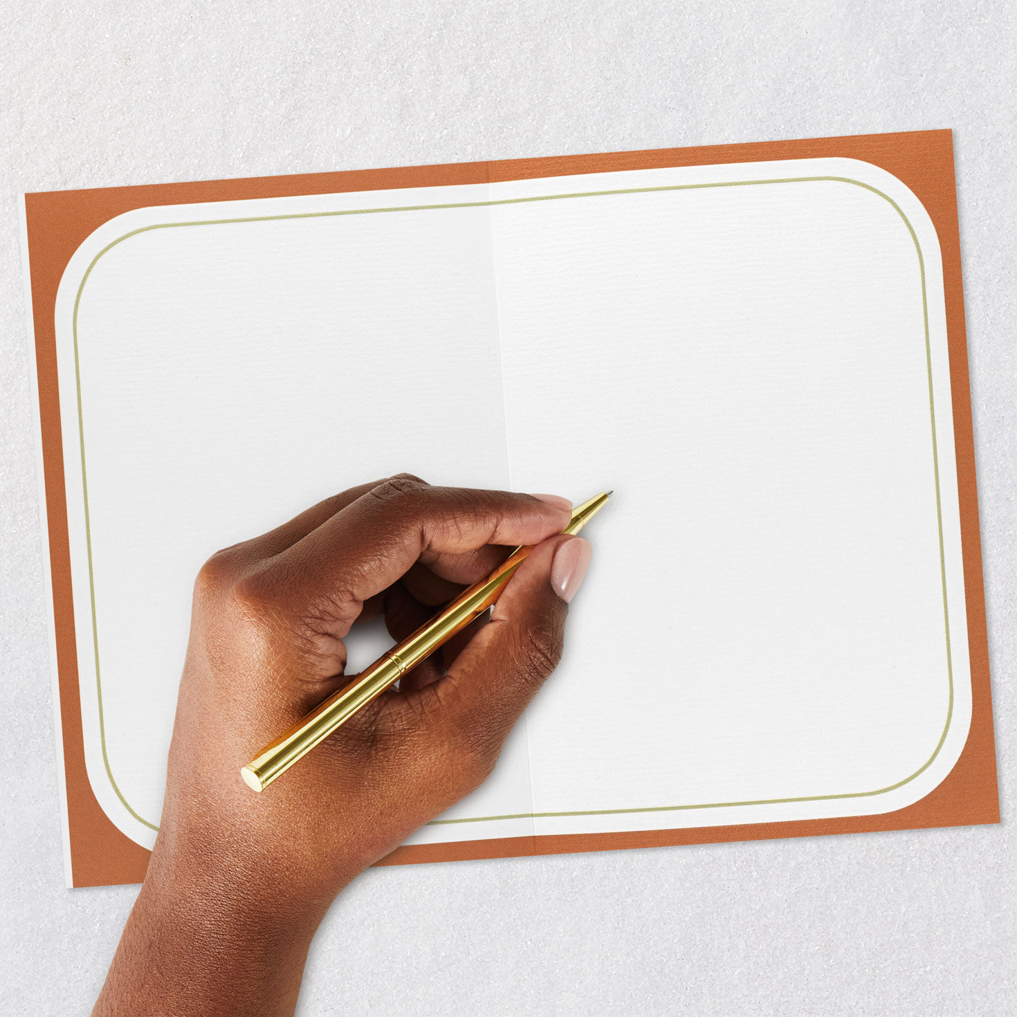 Bistro Table and Chairs With Umbrella Blank Card Signing card image number 5