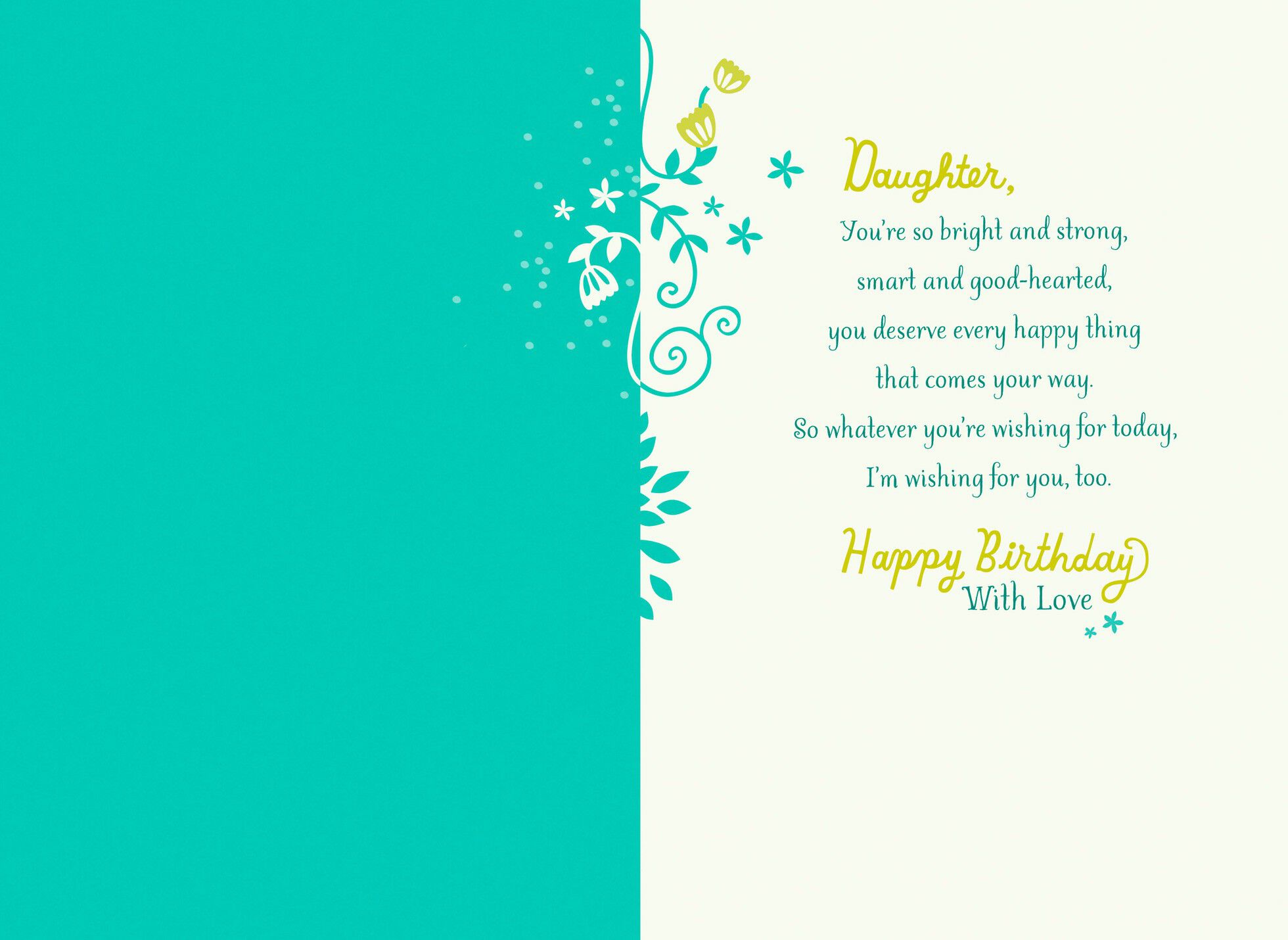 Make a Wish, Daughter Tinker Bell Birthday Card