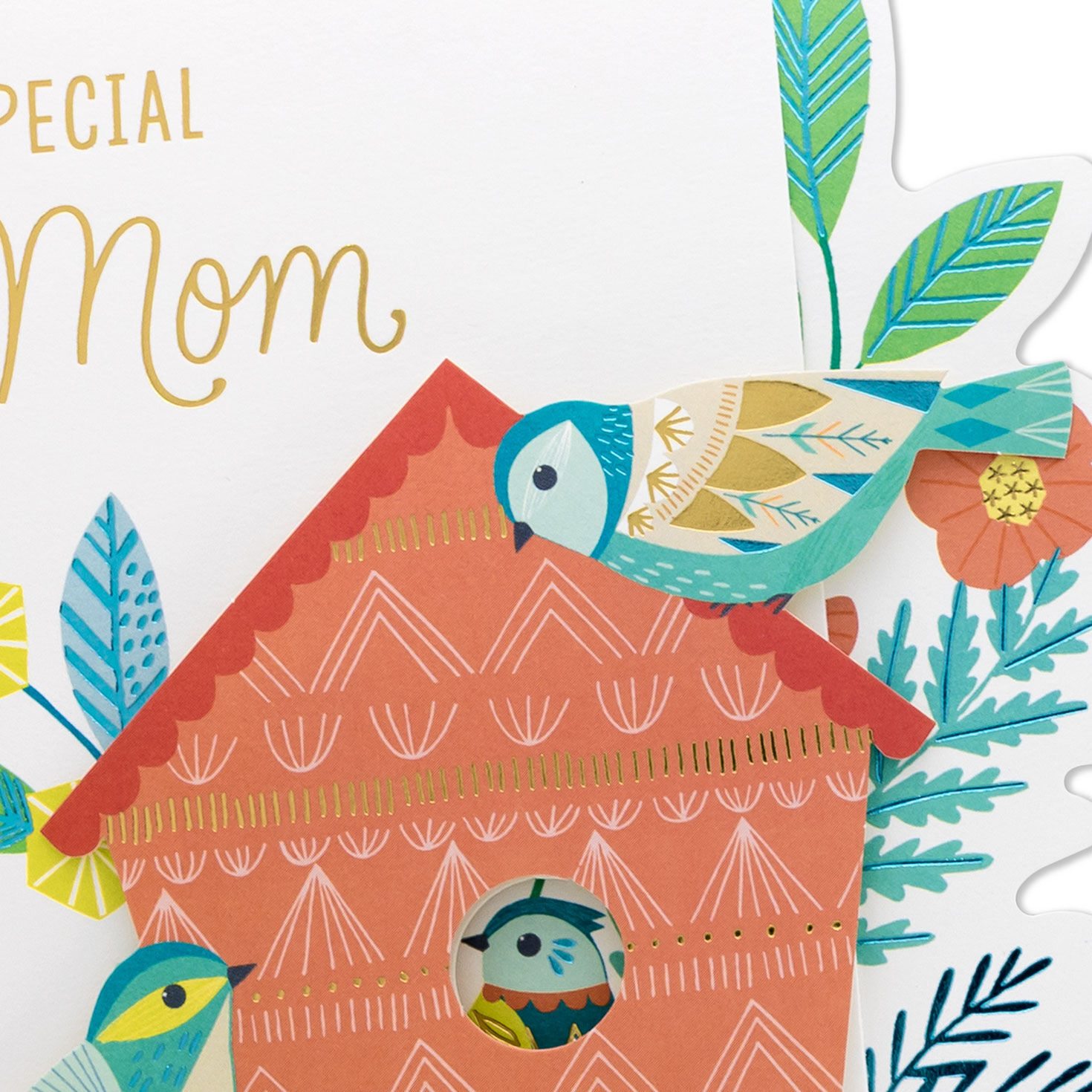 Birdhouse and Flowers Mom Mother's Day Card Card Front Detail image number 5