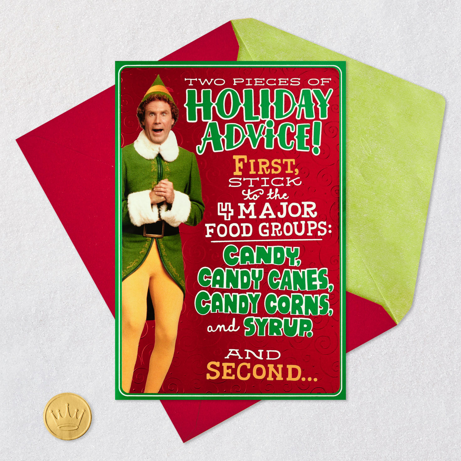 Elf Buddy the Elf&trade; Holiday Advice Funny Christmas Card, , large image number 5