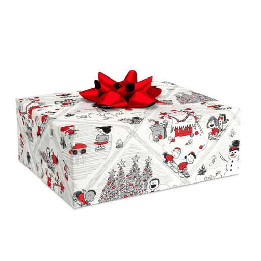 Peanuts® Gang Playing in Snow Christmas Wrapping Paper, 70 sq. ft., 