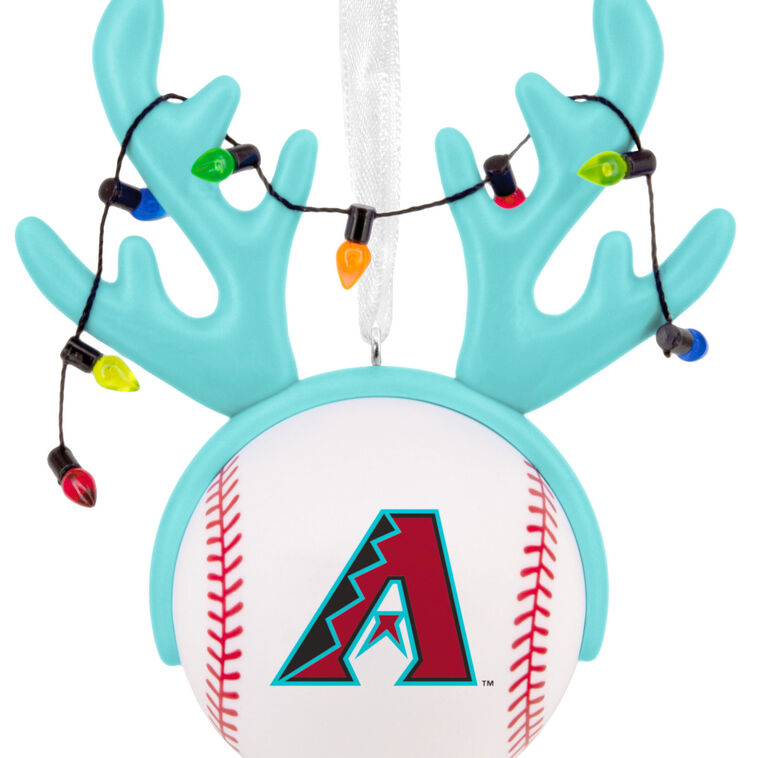Diamondbacks Reindeer Baseball Christmas Ornament closeup view image number 5