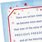 Patriotic Stars on Blue Religious Veterans Day Card Card Front Detail image number 5