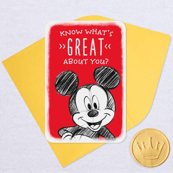 3.25" Mini Disney Mickey Mouse You're Great Card, , large image number 6