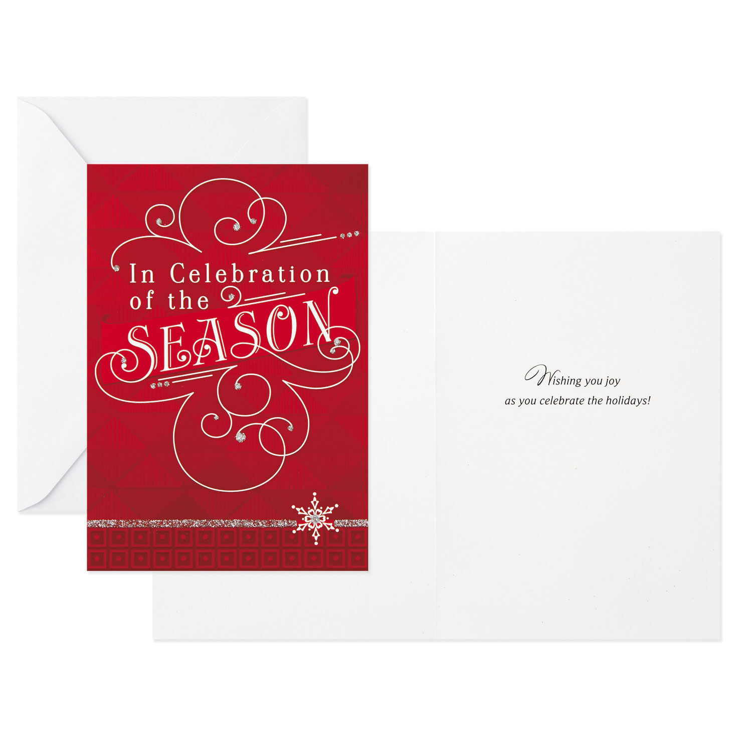 Red and Green Assorted Boxed Christmas Cards Card Front with Sentiment image number 5