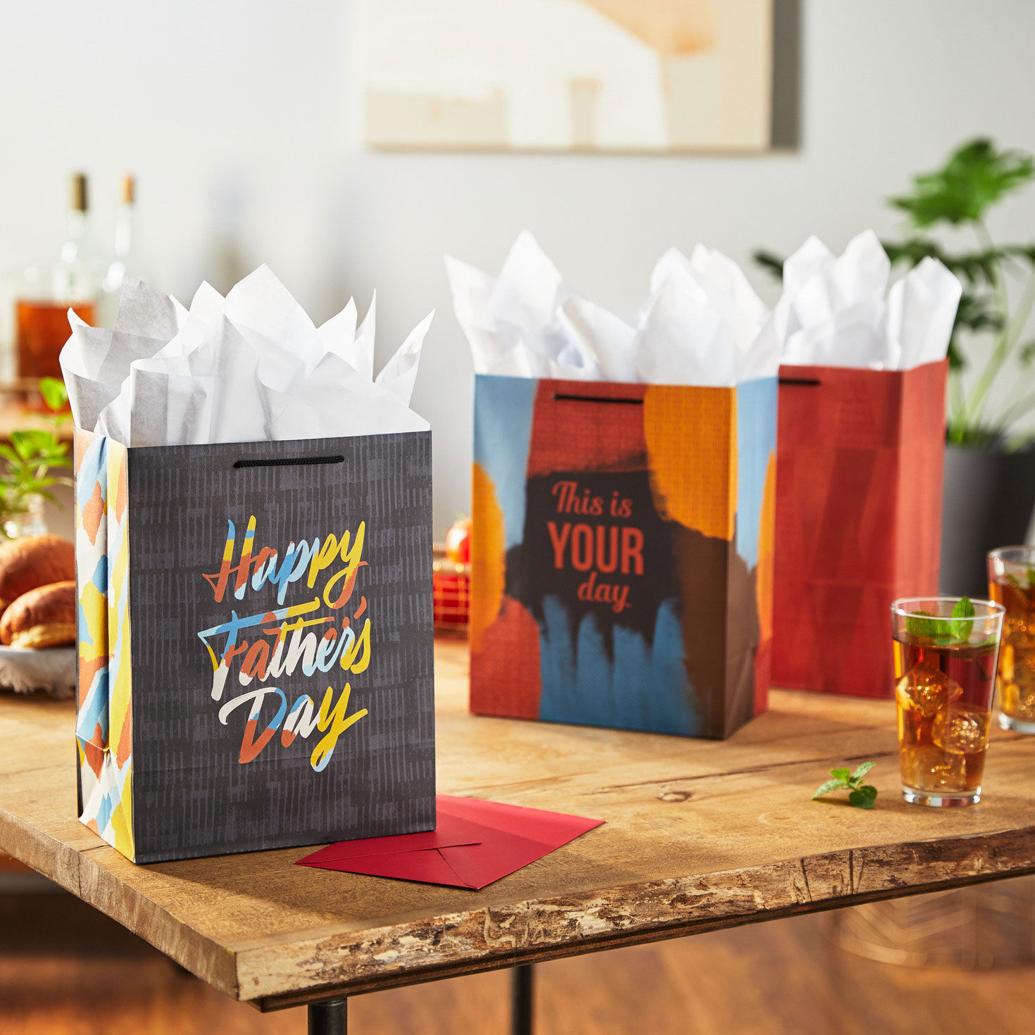 11.5" Assorted Mahogany Designs for Him 3-Pack Large Gift Bags, , large image number 2