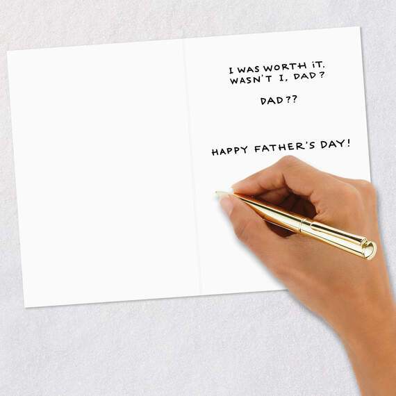 I Was Worth It Funny Father's Day Card for Dad, , large image number 6