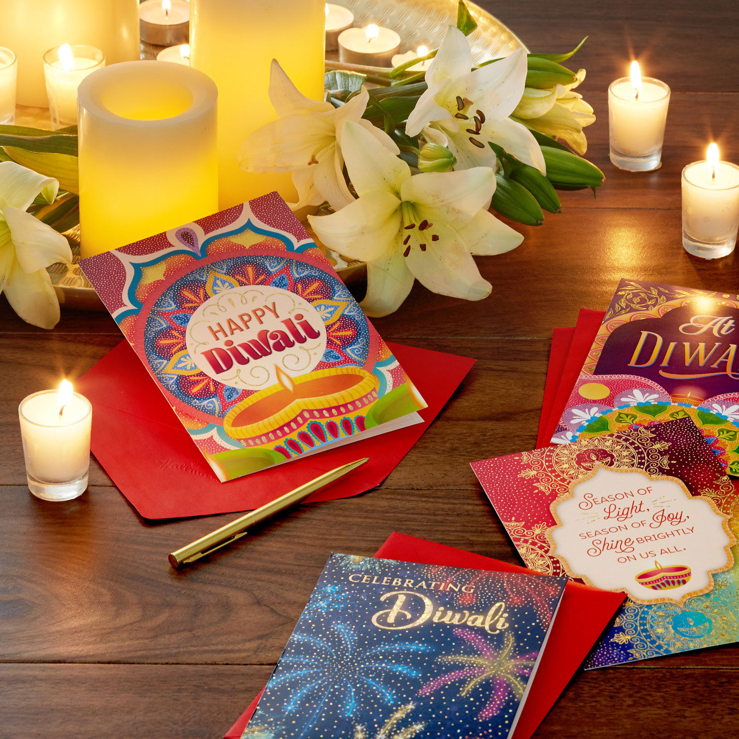 A Celebration of Light and Love Boxed Diwali Cards Assortment, Pack of 16, , large image number 7