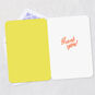 Orange and Yellow Word Bubble Thank You Card Open card with envelope image number 3
