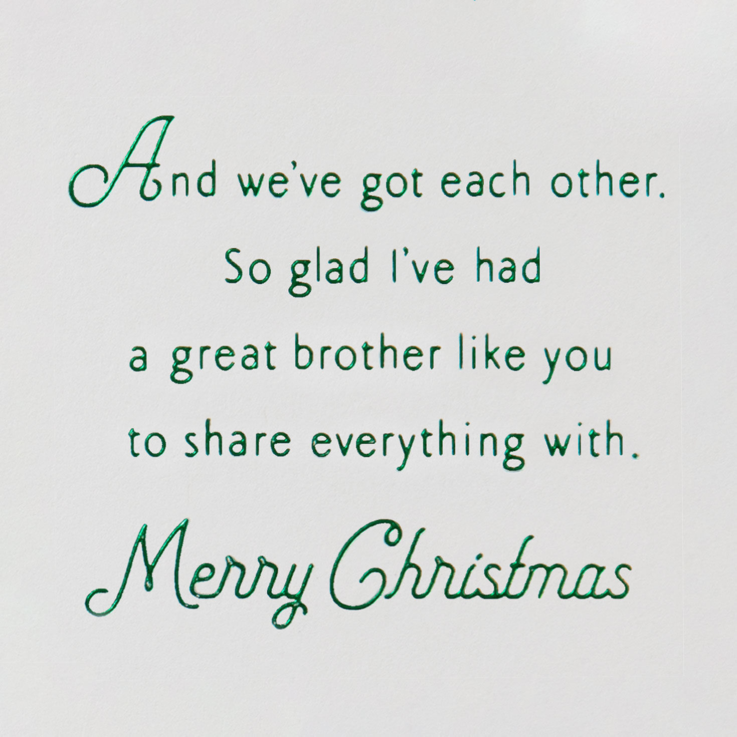 Hot Cocoa and Ornaments Brother Christmas Card Sentiment image number 2
