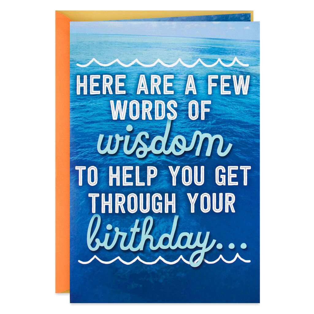 Wine Words Of Wisdom Funny Pop Up Birthday Card Greeting Cards