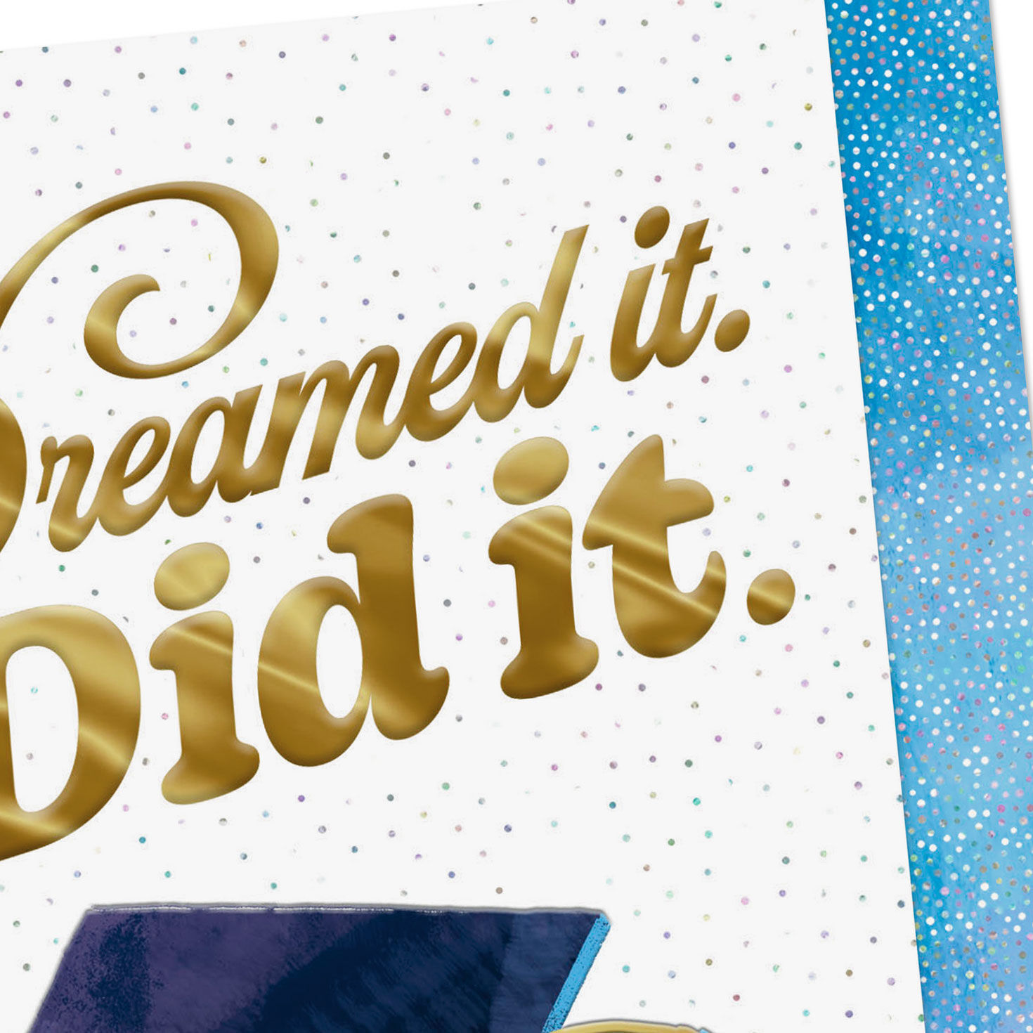 Mortarboard and Confetti College Graduation Card Card Front Detail image number 5