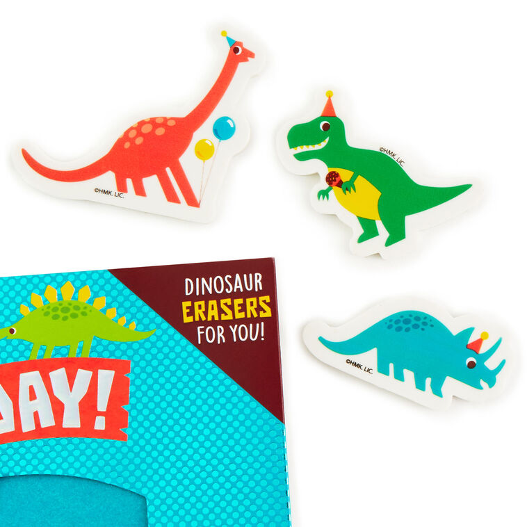 T-Riffic Kid Birthday Card With Dinosaur Erasers - Greeting Cards | Hallmark t-riffic-kid-birthday-card-with-dinosaur-erasers-greeting-cards-hallmark