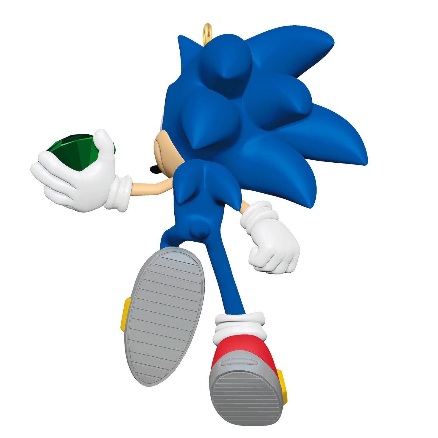 Sonic Holding Emerald Keepsake Ornament Back image number 6
