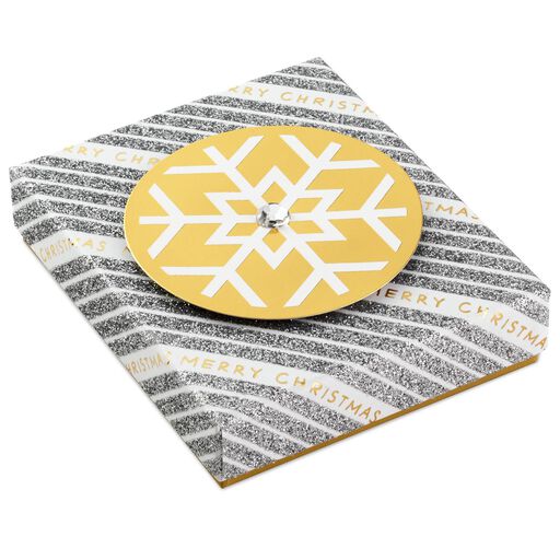 Snowflake Gift Card Holder Box With Bow, 