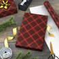 Plaid on Dark Red Wrapping Paper, 22.5 sq. ft., , large image number 3