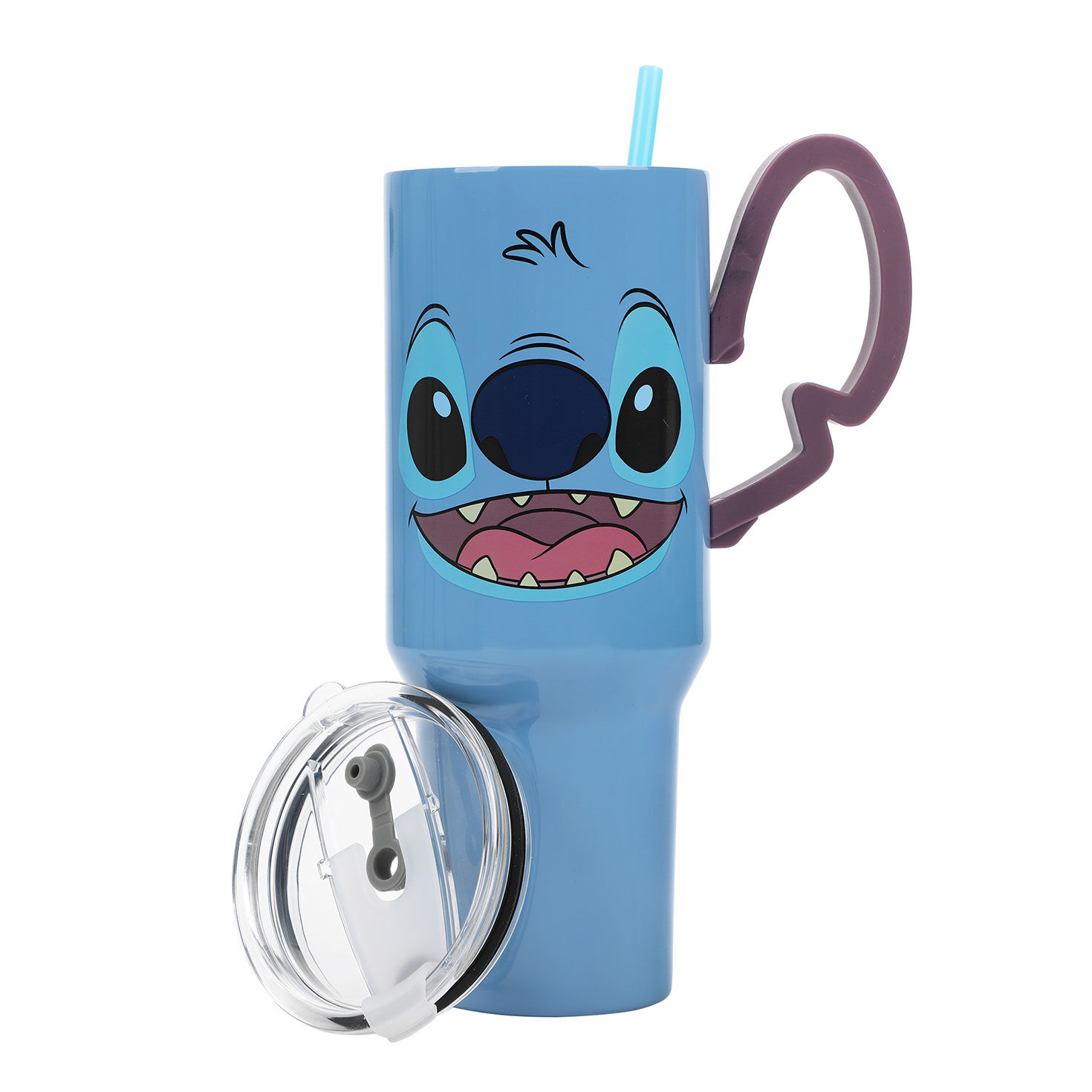 Disney Stitch Insulated Stainless Steel Tumbler lid off image number 3