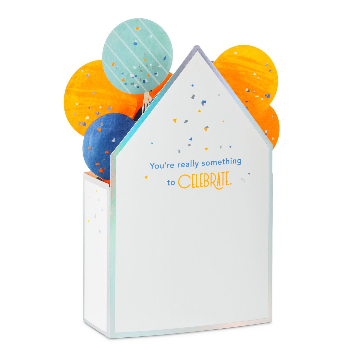 Orange and Blue Balloons Pop-Up Birthday Card Sentiment image number 2