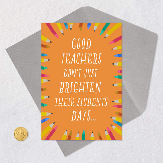 Teachers Brighten Students’ Days and Futures Thank-You Card, , large image number 5