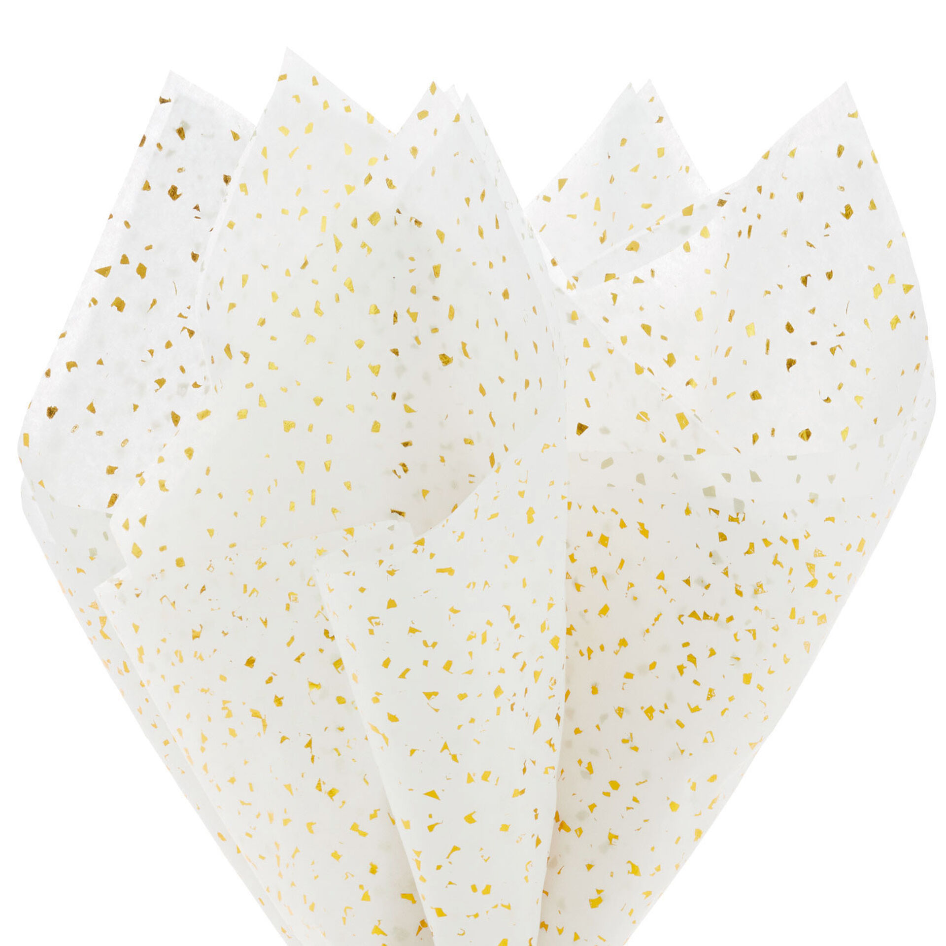 Gold Foil Flecks on White Tissue Paper, 4 sheets Tissue Hallmark