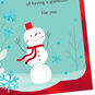 Happy Snowman Religious Grandson Christmas Card Card Front Detail image number 5
