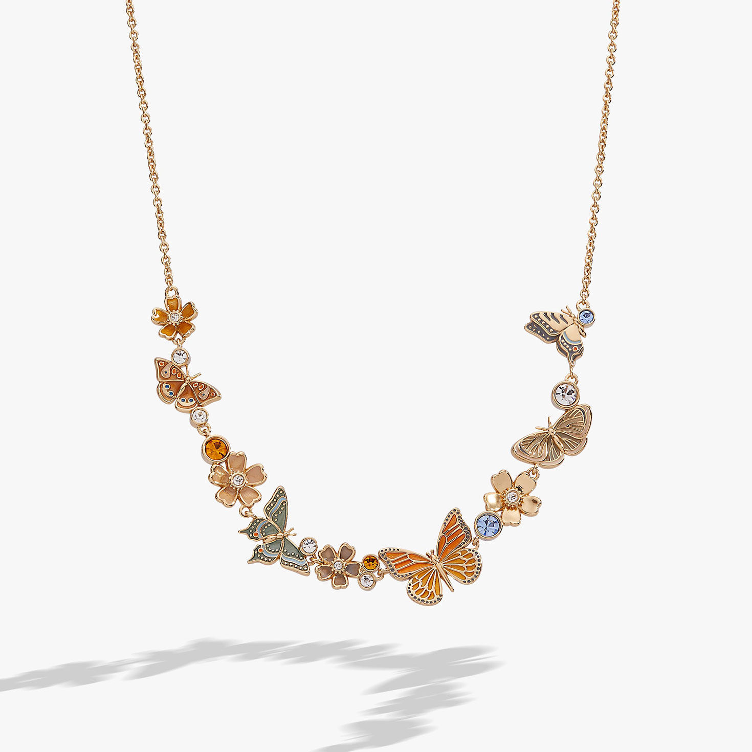 Alex And Ani New York Botanical Garden® Butterfly Inline Necklace