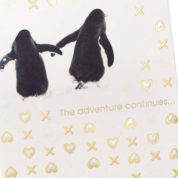 Good Stuff Ahead Penguin Anniversary Card, , large image number 4